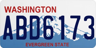 WA license plate ABD6173