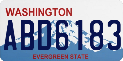 WA license plate ABD6183