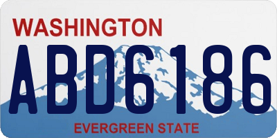 WA license plate ABD6186