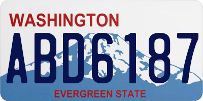 WA license plate ABD6187