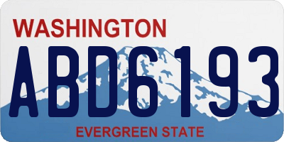 WA license plate ABD6193