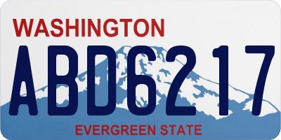 WA license plate ABD6217