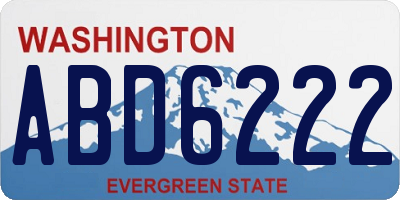 WA license plate ABD6222