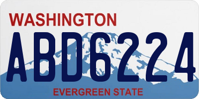 WA license plate ABD6224