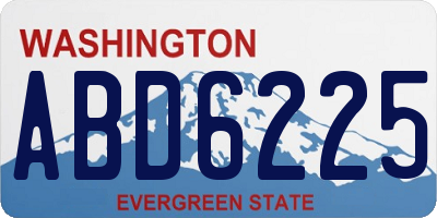 WA license plate ABD6225