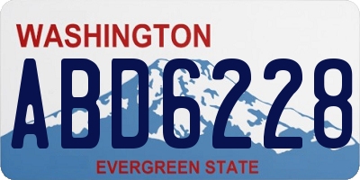 WA license plate ABD6228