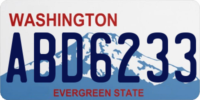 WA license plate ABD6233