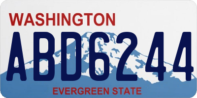 WA license plate ABD6244