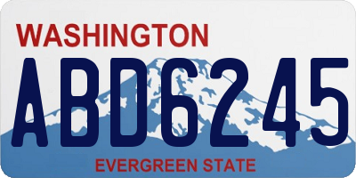 WA license plate ABD6245