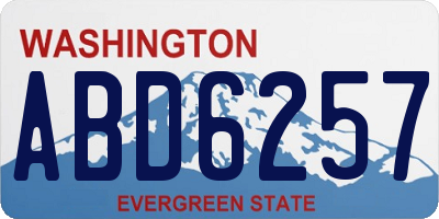 WA license plate ABD6257
