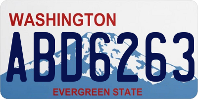 WA license plate ABD6263