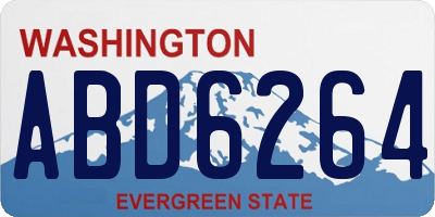 WA license plate ABD6264