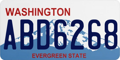 WA license plate ABD6268