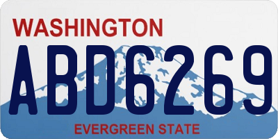 WA license plate ABD6269