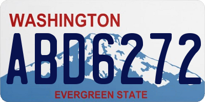WA license plate ABD6272