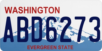 WA license plate ABD6273