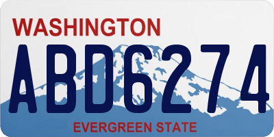 WA license plate ABD6274