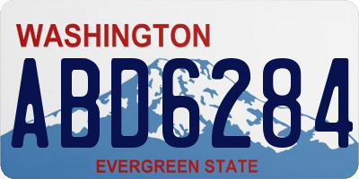 WA license plate ABD6284