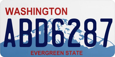 WA license plate ABD6287