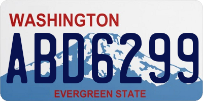 WA license plate ABD6299