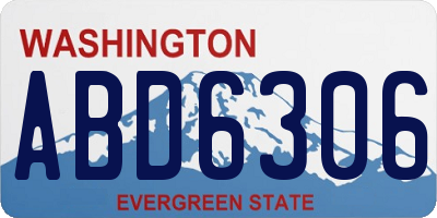 WA license plate ABD6306