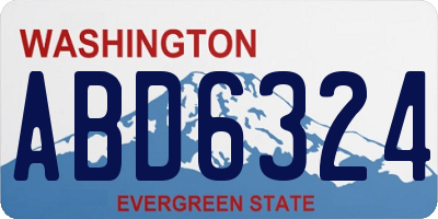 WA license plate ABD6324