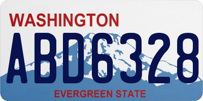 WA license plate ABD6328