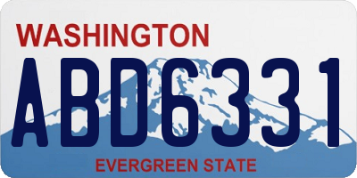 WA license plate ABD6331