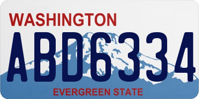 WA license plate ABD6334