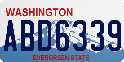 WA license plate ABD6339