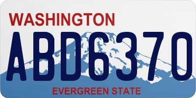 WA license plate ABD6370