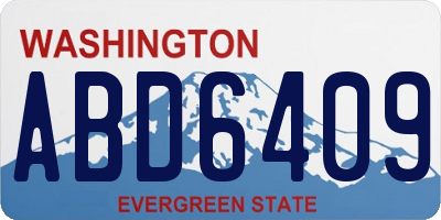 WA license plate ABD6409