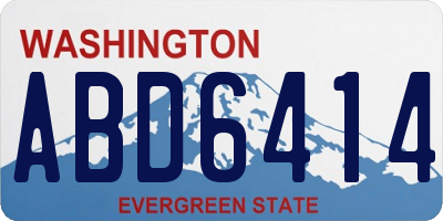 WA license plate ABD6414