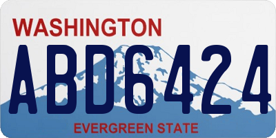 WA license plate ABD6424
