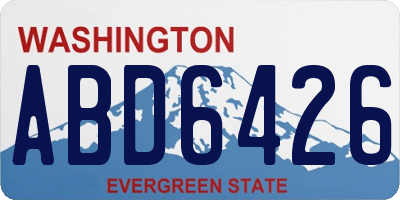 WA license plate ABD6426