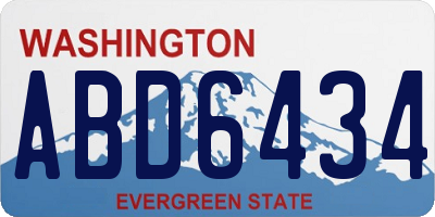 WA license plate ABD6434