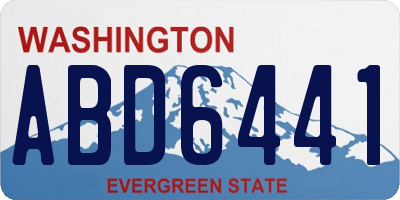 WA license plate ABD6441