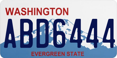 WA license plate ABD6444