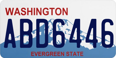 WA license plate ABD6446