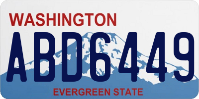 WA license plate ABD6449