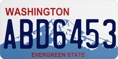 WA license plate ABD6453