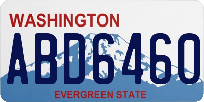 WA license plate ABD6460