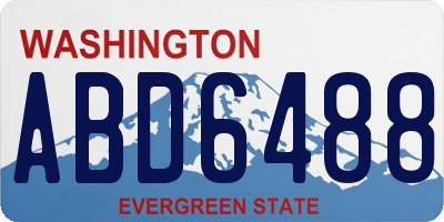 WA license plate ABD6488