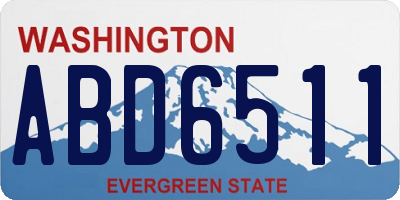 WA license plate ABD6511