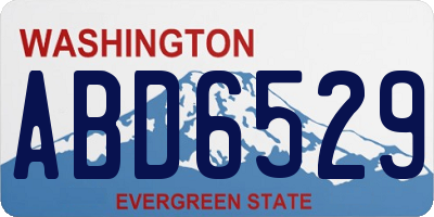 WA license plate ABD6529
