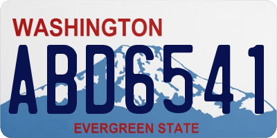 WA license plate ABD6541