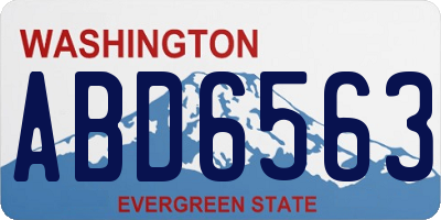 WA license plate ABD6563