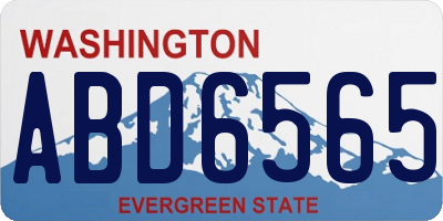 WA license plate ABD6565