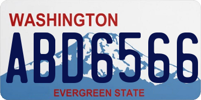 WA license plate ABD6566