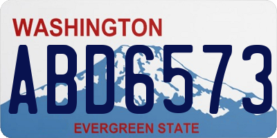 WA license plate ABD6573